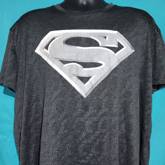 Black & Silver Superman T-Shirt, Size XL - Picture 1 of 1